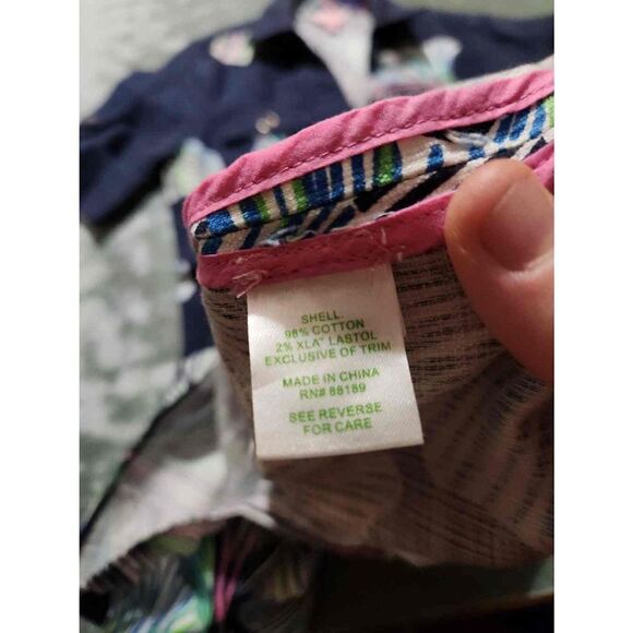 Lilly Pulitzer Apple  engineered tee dress in Bright navy down with Ginky sz 0 - Picture 4 of 6